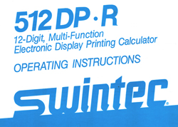 Swintec 512DPR Operations Manual - PDF File